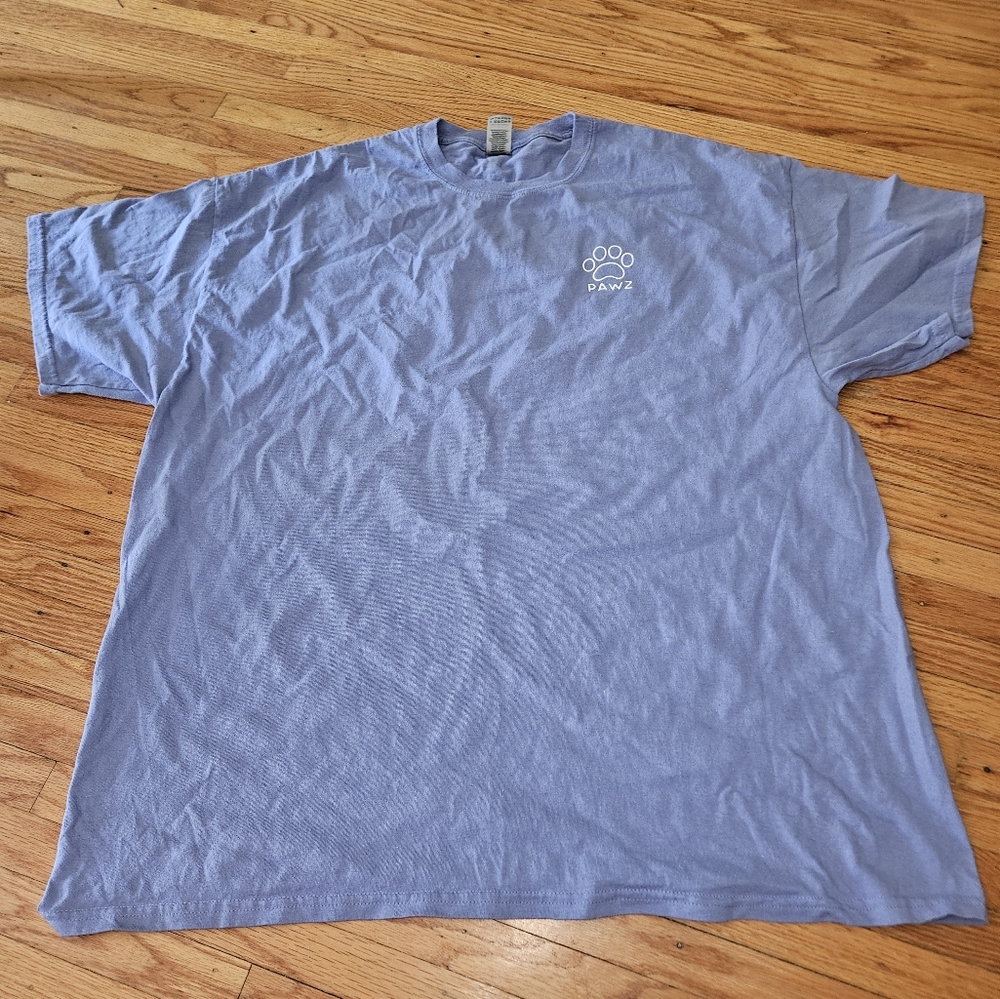 PAWZ purple and white oversized shirt